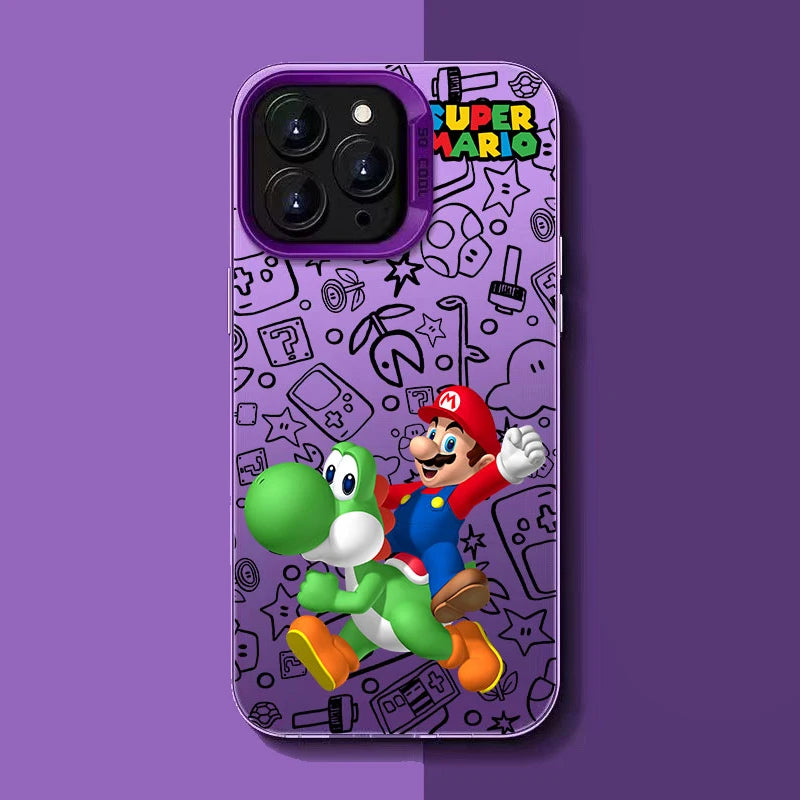 Cartoon S-Super M-Mario Bros Phone Case For iPhone 16 15 14 13 12 11 Pro Max XS Max XR 7 8 Plus Shockproof Silicone Matte Cover