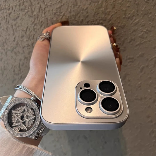 Luxury Laser Aurora CD Pattern Matte Case For iPhone 16 15 14 13 12 11 Pro Max 16 Plus Soft Bumper Shockproof Armor Hard Cover