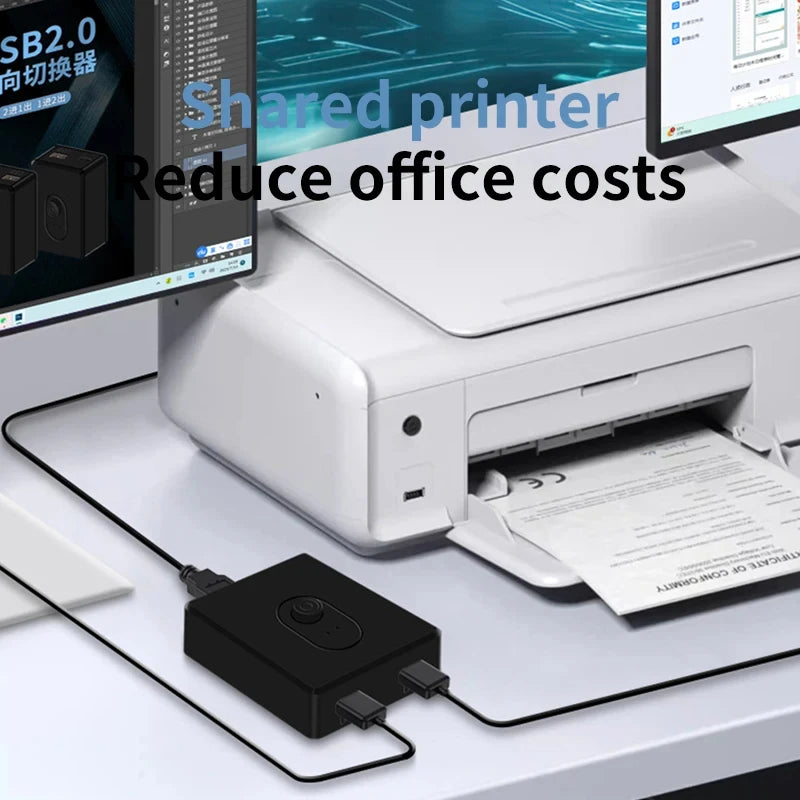 USB 3.0 Switcher KVM Switch 1x2/2x1 Bidirectional USB Hub for Computer Laptop to Keyboard Mouse Printer U Disk USB 2.0 Extender