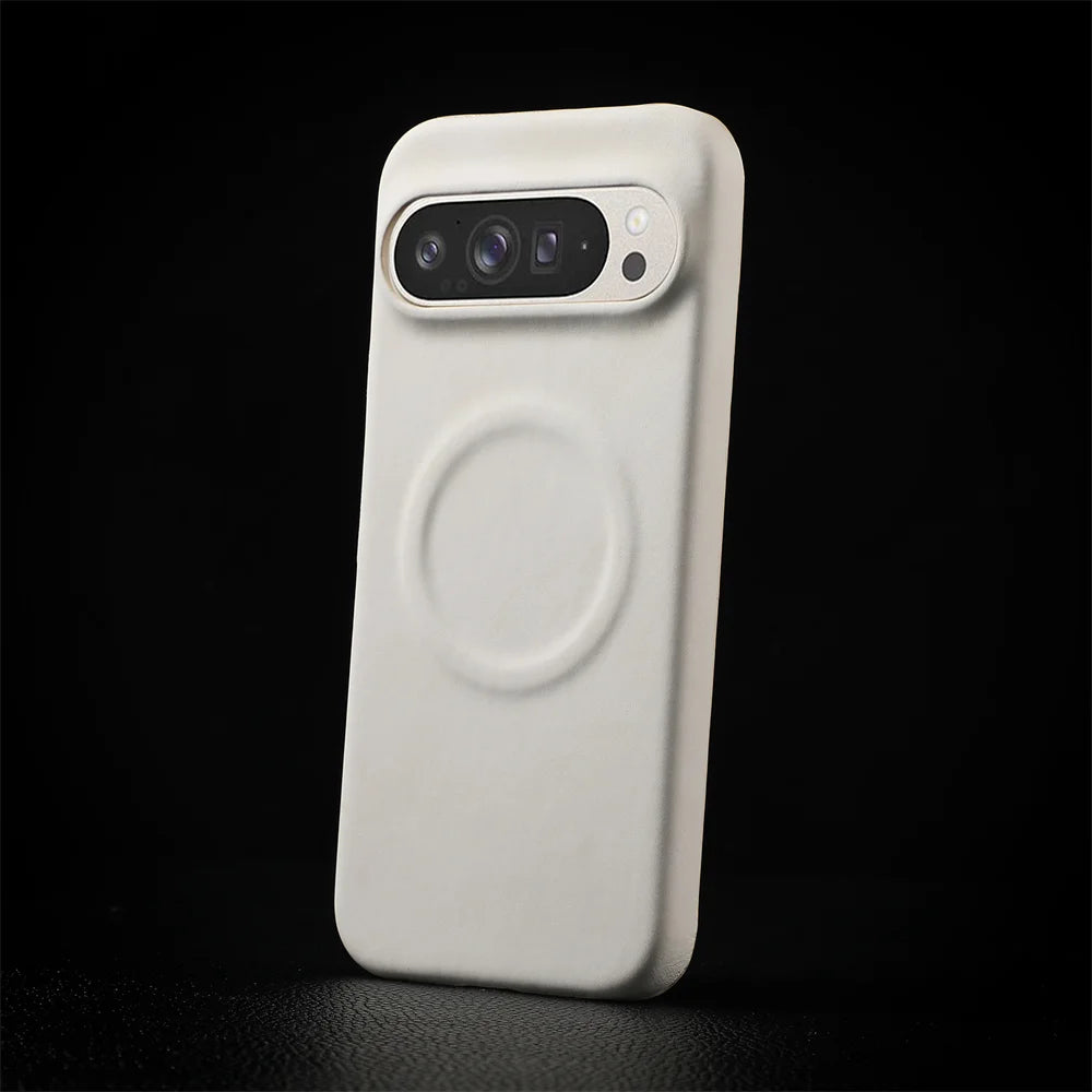 Luxury Sheepskin Leather Magnetic Phone Case For Google Pixel 10 9 8 7 Pro XL 8A 7A Shockproof Business Matte Hard Solid Cover