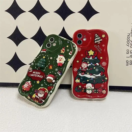 3D Santa Claus Elk Christmas Tree Case For Xiaomi Redmi Note 14 13 Pro 12 11 10 Plus14C 13C 12C 9C Back Cover Funda Soft Gift