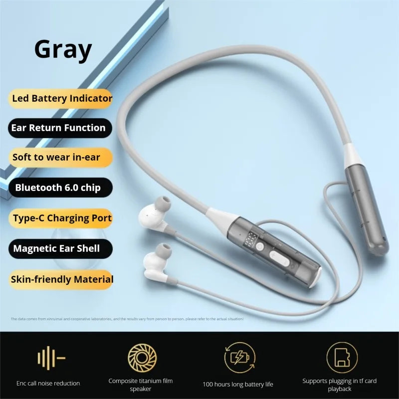 EARDECO 800mAh Sport Wireless Headphones Bass 6.0 Bluetooth Headphone HIFI Sound Headphone monitoring Neckband Earphones Stereo