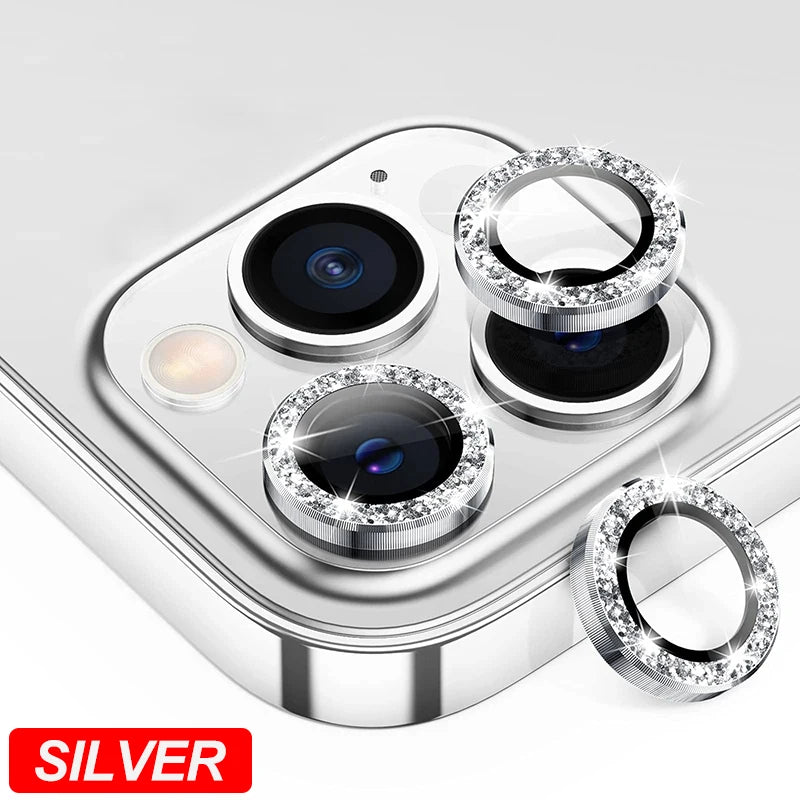 Camera Lens Protector For iPhone 16 Pro Max 16Plus 16Pro 14 15 Pro Max Diamond Metal Protective Glass For iPhone 14 15 Plus Lens