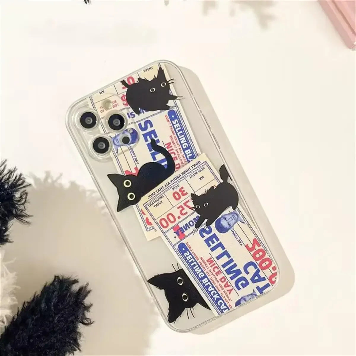 Doodle Angry Cat Case for Samsung Galaxy S25 S24 Ultra S23 S22 Plus S20 FE A56 A16 5G A15 A26 A36 A55 A35 A34 A54 Couple Cover