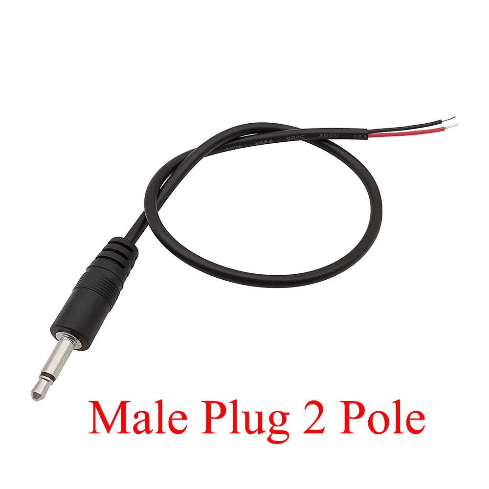 1/2/3/5Pcs 3.5mm Audio Cable Connector 2 3 4 Pole Mono Stereo Male Plug Female Jack Extension Wire AUX Headphone DIY Repair 30cm