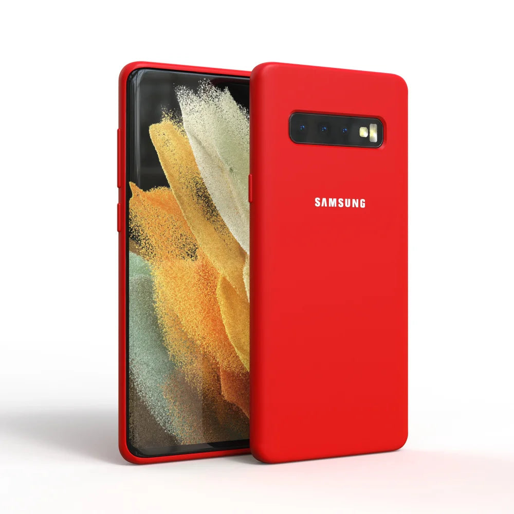 For S10 Case Original Samsung Galaxy S10 Plus S10e Silky Silicone Cover High Quality Soft-Touch Back Protective Galaxy S10+