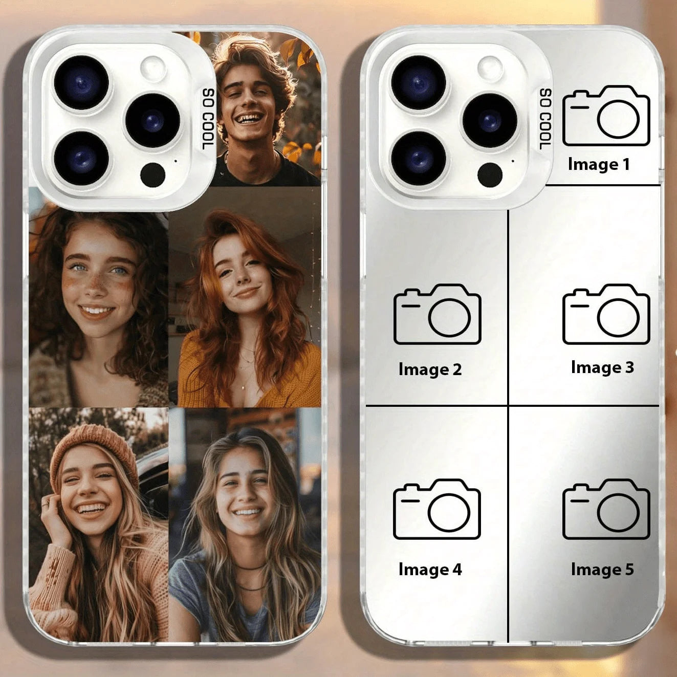 DIY Multi Photo Customized IMD Shockproof Case For iPhone 16 15 14 13 12 11 Pro Max Mini SE 2020 2022 XS XR 7 8 Plus back cover