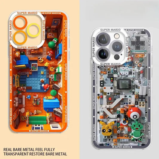 Trendy Machinery Print Super Mario Phone Case for Samsung Galaxy S25 S24 S22 S23 Plus Note 20 Ultra 5G S21 S20 S24 FE TPU Cover