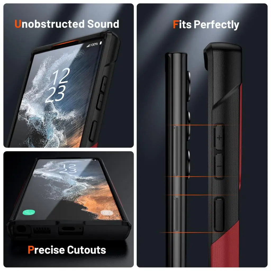 Shockproof Armor Case For Samsung Galaxy S22 Ultra S23 S22 Plus S21 FE S20 A53 A73 A33 A12 Hybrid Rugged PC Silicon Phone Cover