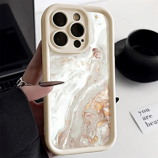 Marble Case For iPhone 16 Pro Max Case iPhone 13 15 11 12 14 Pro Max XR XS 7 8 Plus SE Shockproof Soft TPU Silicone Phone Cover
