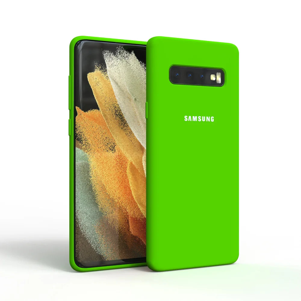 For S10 Case Original Samsung Galaxy S10 Plus S10e Silky Silicone Cover High Quality Soft-Touch Back Protective Galaxy S10+