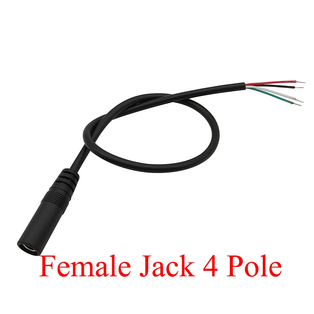 1/2/3/5Pcs 3.5mm Audio Cable Connector 2 3 4 Pole Mono Stereo Male Plug Female Jack Extension Wire AUX Headphone DIY Repair 30cm