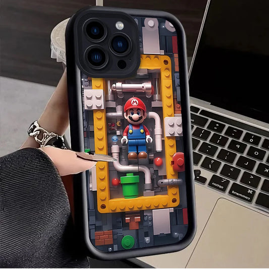 Cartoon Super M-Marios Bros Case for iPhone 16 E 15 Pro Max 14 Plus 13 12 Mini 11 Pro Max XS X 8 7 SE Liquid Silicone Back Cover