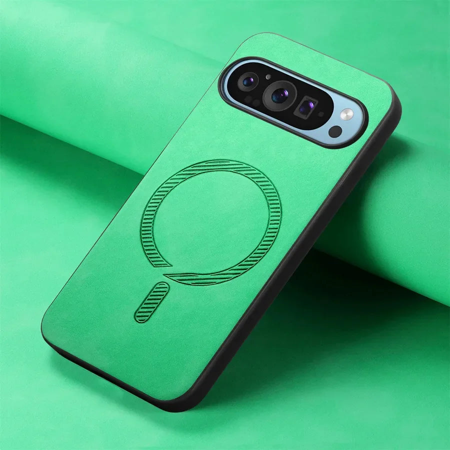 For Google Pixel 9 Pro XL Case Pixel9 Pro 9A Luxury Leather for Magsafe Magnetic Wireless Charging Cover for Pixel 7 8 Pro 7A 8A