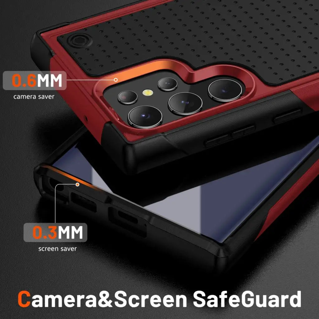 Shockproof Armor Case For Samsung Galaxy S22 Ultra S23 S22 Plus S21 FE S20 A53 A73 A33 A12 Hybrid Rugged PC Silicon Phone Cover