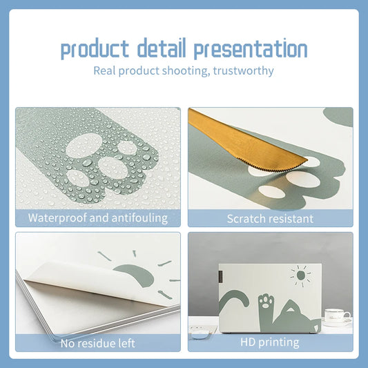 DIY Marble Cover Laptop Skins Vinyl Stickers 13"14"15.6"17.3"PVC Film Waterproof Skin Decorate Decal for Macbook/Lenovo/HP/Acer