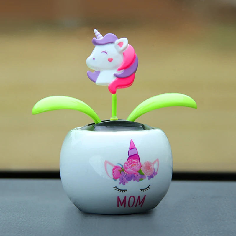 Solar Automatic Swing Solar Flower Car Ornaments