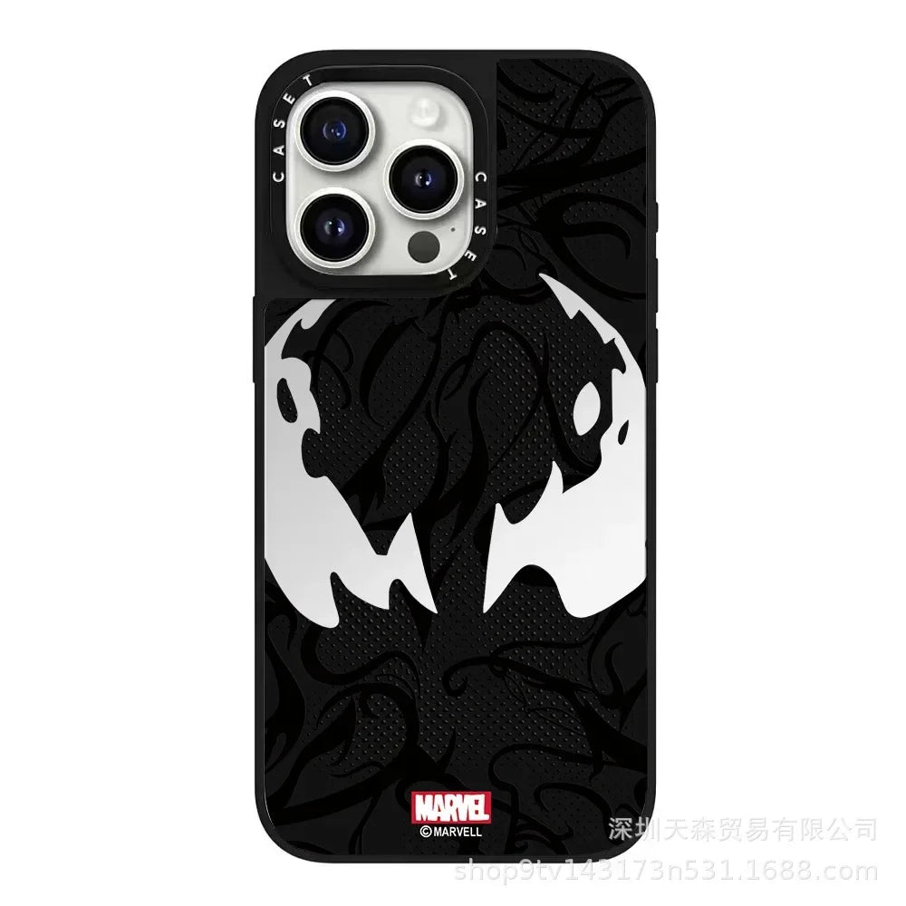 Trendy Brand CAS Co-branded Avengers for Iphone16pro max Marvel Character Phone Case Anti-fall Mirror Spider-Man Birthday Gift