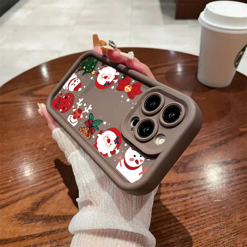 For Samsung Galaxy S25 Ultra S24 S23 FE S22 S21 S20 Plus Note 20 Ultra Shockproof Silicone New Year Christmas Tree Phone Case