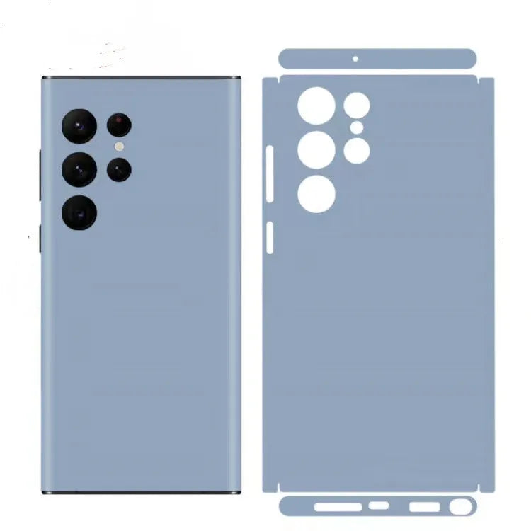 Plain Macaroon Color Decal Skin for Samsung S24 S23 S22 Ultra S255G Back Screen Protector Film Cover Wrap Modify Sticker