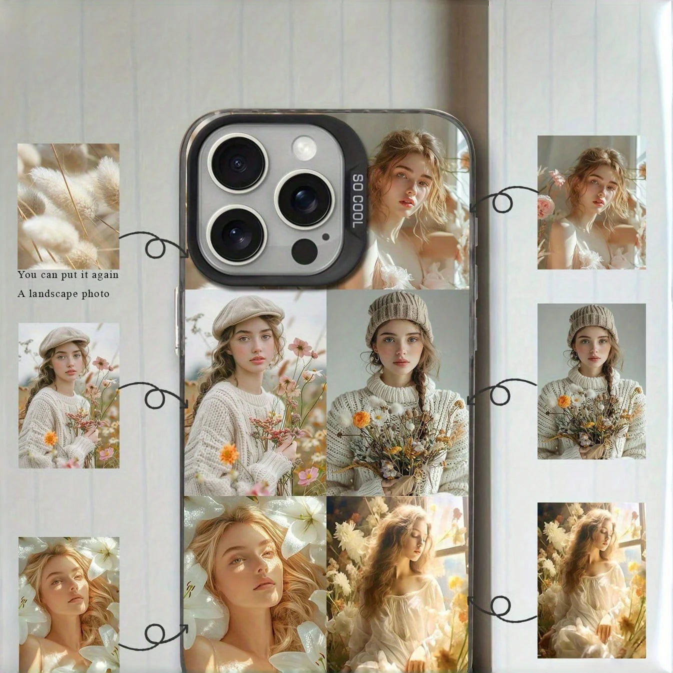 DIY Multi Photo Customized IMD Shockproof Case For iPhone 16 15 14 13 12 11 Pro Max Mini SE 2020 2022 XS XR 7 8 Plus back cover