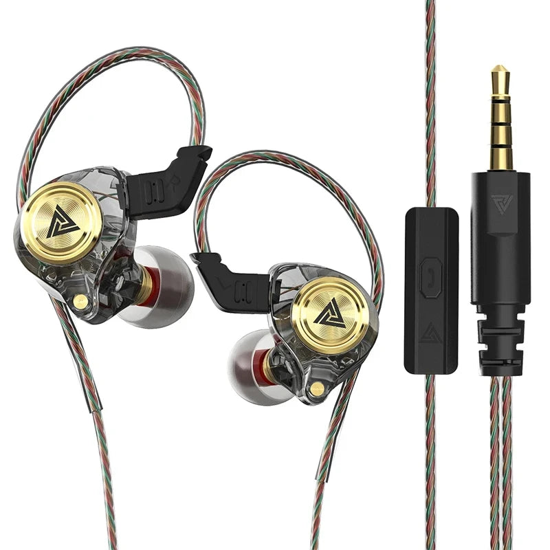 Original QKZ AK3 FiLe HiFi Earphone 3.5mm Wired Headphones with Microphon Bass Stereo Earbuds Music Sport Headset for Smartphone