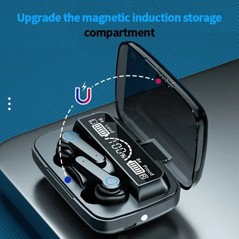#M19 Bluetooth Headset Wireless Tws Gaming Support Noise-cancelling Touch In-ear Mini Emergency Power Bank Headset