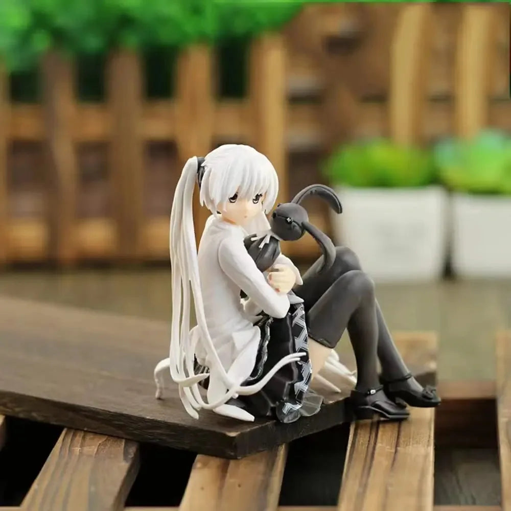10cm Cute Anime Lady Doll with Rabbit - Perfect Birthday Gift & Home Decoration!