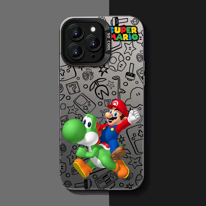 Cartoon S-Super M-Mario Bros Phone Case For iPhone 16 15 14 13 12 11 Pro Max XS Max XR 7 8 Plus Shockproof Silicone Matte Cover