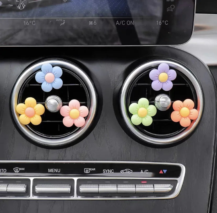6/3/1PC Set Flower Car Outlet Vent Clip Small Daisy Air Conditioning Clip Car Interior Decoration Aromatherapy Perfume Clip Gift