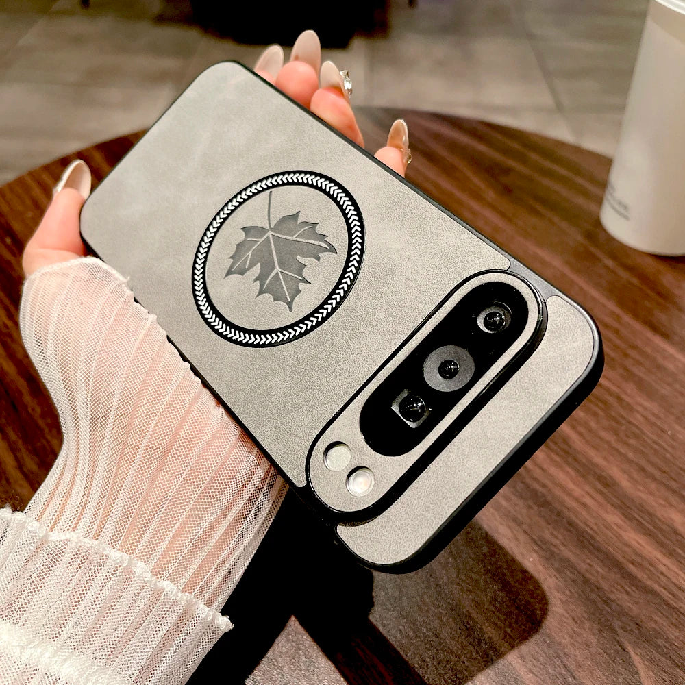 Luxury Faux Leather Case For Google Pixel 9 8 7 Pro XL A 9A 8A 7A Cover For Pixel 9 8 7 Pro XL 9A 8A 7A Magsafe Wireless Charge