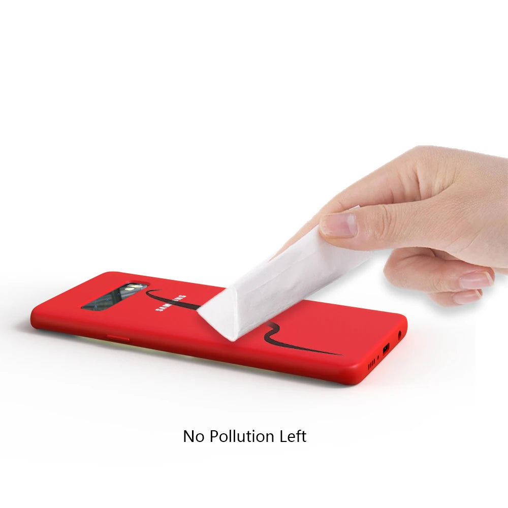 For S10 Case Original Samsung Galaxy S10 Plus S10e Silky Silicone Cover High Quality Soft-Touch Back Protective Galaxy S10+