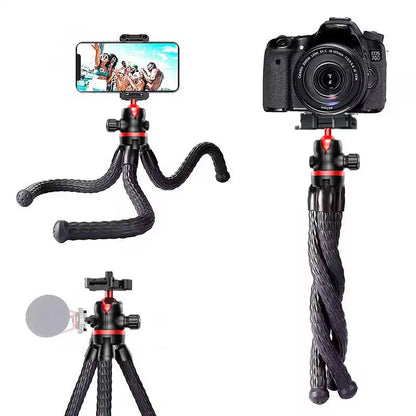 BSLIUFANG 2025 new Flexible Octopus Tripod 2in1 Design Tripod With Phone Holder Side Cold Shoe 1/4'' Screw for Phone Camera DSLR