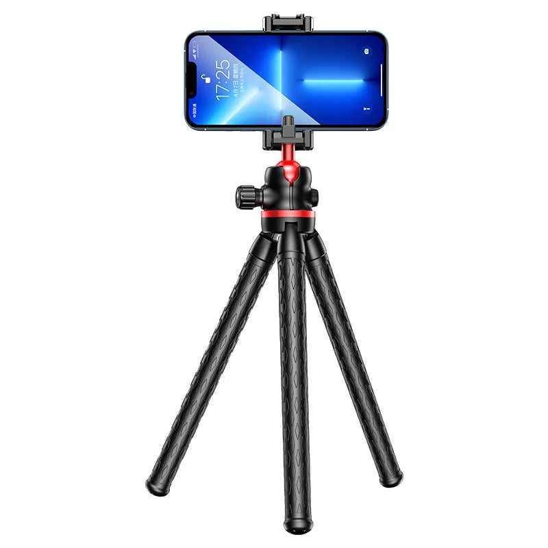BSLIUFANG 2025 new Flexible Octopus Tripod 2in1 Design Tripod With Phone Holder Side Cold Shoe 1/4'' Screw for Phone Camera DSLR