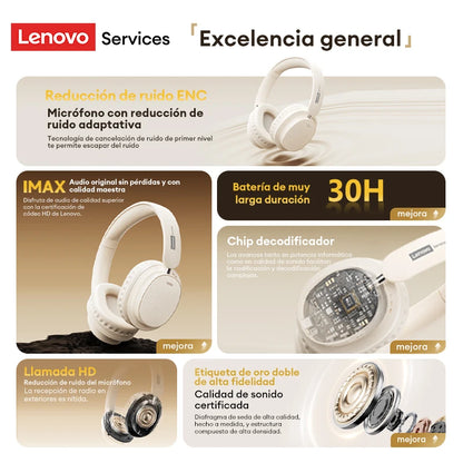 Lenovo LS105 Gaming Wireless Headphone with Mic 30H Over-Ear Headphones Bluetooth 6.0 Foldable HIFI Sound Sport Earphones Choice