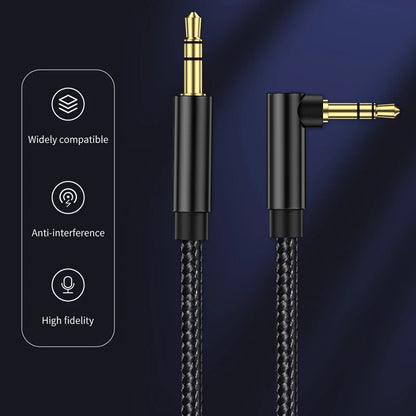 3.5mm elbow Aux Speaker Cable 3.5mm Jack Audio Cable For Car Headphone Speaker Aux Cord Male To Male Adapter For Samsung Xiaomi