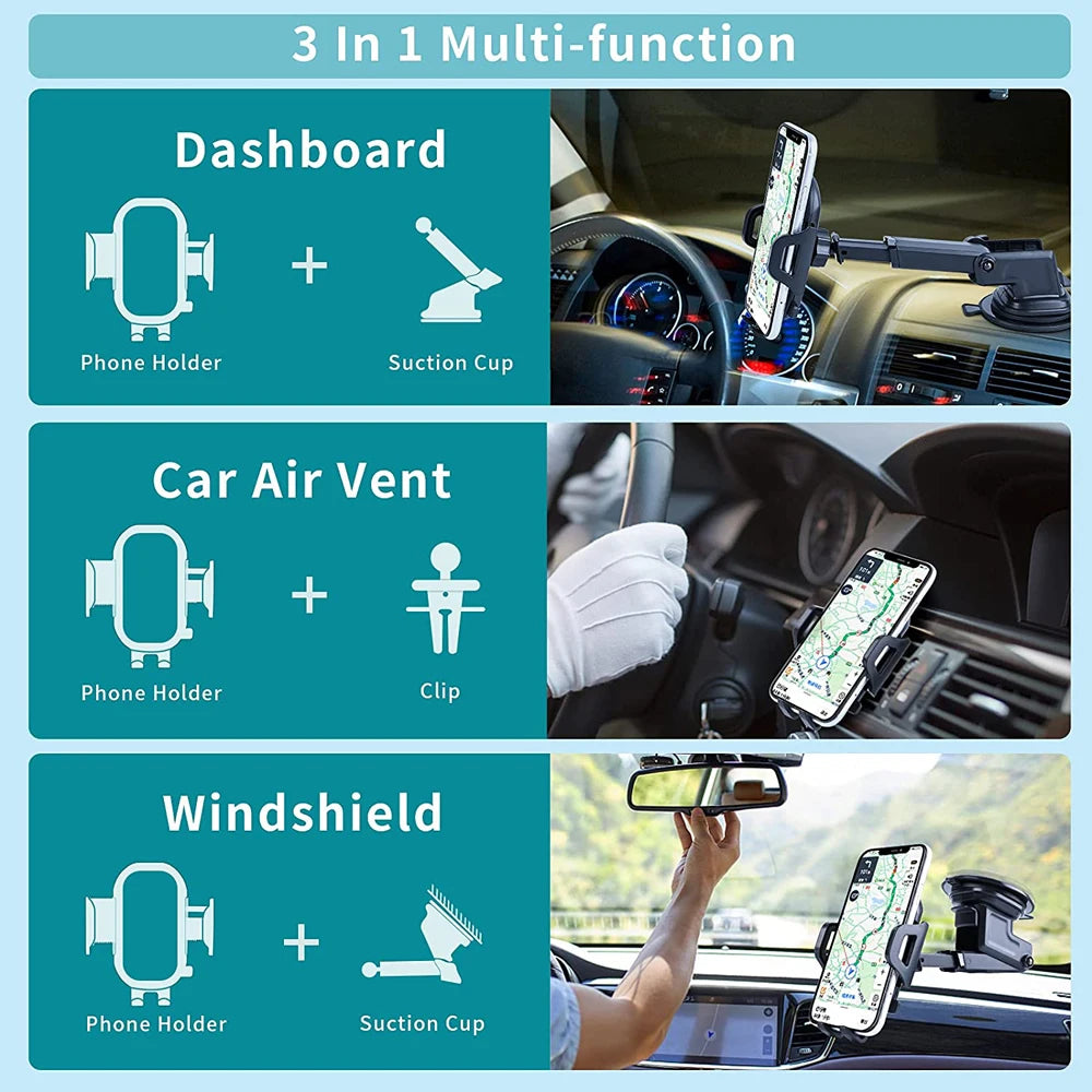 Car Phone Mount Long Arm Suction Cup Sucker Car Phone Holder Stand Mobile Cell Support For iPhone Xiaomi Redmi Samsung Huawei