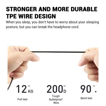 ASMR Earphone Hifi Headset Noise-Cancel Sleeping Earbud Soft Silicone Headset TPE Wire No Ear Pressure Earbuds For Xiaomi Huawei