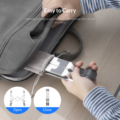 ORICO Foldable Laptop Stand Holder Riser Portable Adjustable Aluminum Notebook Stand Computer Stand 7 Angles for MacBook Tablets