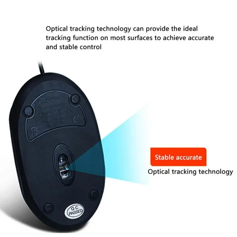 1Pcs Wired USB Optical 3-Button Mouse Computer Easy For Home Laptop Mouse Pc 2020 Use Computer Notebook Mice Office Accesso V6M3