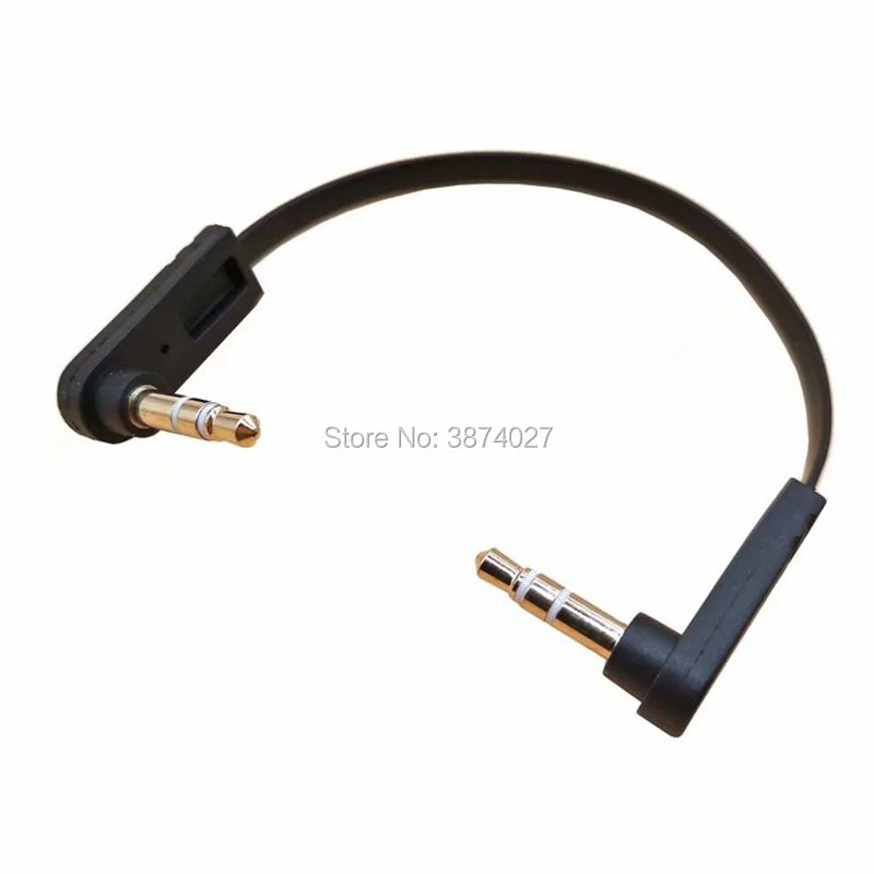 13CM 3.5mm 1/8" Stecker TRRS Rechter Audio Aux Auxiliary flat Cable Audio 90 Degree Angled