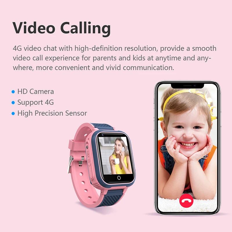 New 4G Smart Watch Kids GPS WIFI Video Call SOS IP67 Waterproof LT21 Child Smartwatch Camera Voice Monitor Tracker Location