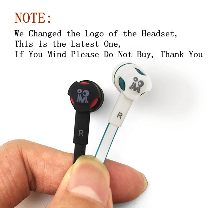Extra Bass Headphones wired Earphone 3.5mm Earphones With Microphone Noodles Style Sport Headset auriculare for Samsung