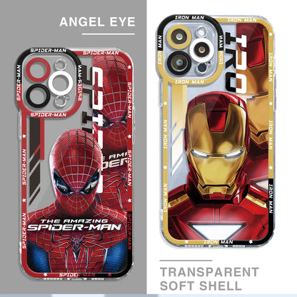 Marvel Avengers Spiderman Ironman Case for iPhone SE XS 13 Pro Max 8 X 14 15 Plus 11 Pro 12 Mini 7 6s XR Clear Silicone Cover