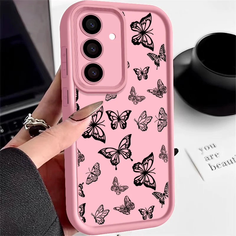 Shockproof Butterfly Case For Samsung Galaxy S23 S24 Ultra A55 A54 5G A56 S25 A53 A52 A14 A34 A15 A35 S20 FE S21 S22 Ultra Capa