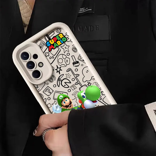 Cartoon Super M-Mario Bros Phone Case For Samsung Galaxy A14 A15 S21 S22 S23 S24 FE Plus Ultra A25 A35 A52 A53 A54 A55 5G Covers