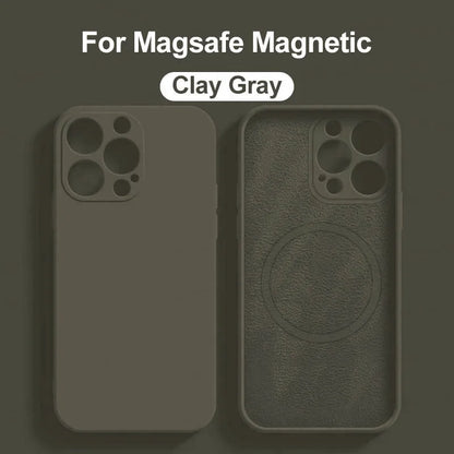 Liquid Silicone For Magsafe Magnetic Case For iPhone 16 15 14 12 11 13 Pro Max 16 Plus Wireless Charging Cover Phone Accessories