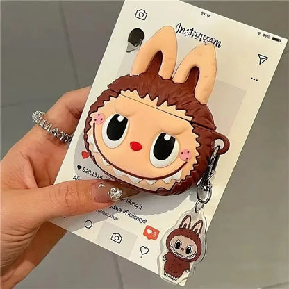 For Apple AirPods 1 2 3 4 Pro 2 Case 3D Cute Cartoon Silicone Earphone Protective Case Headphone Box With Pendant Cover