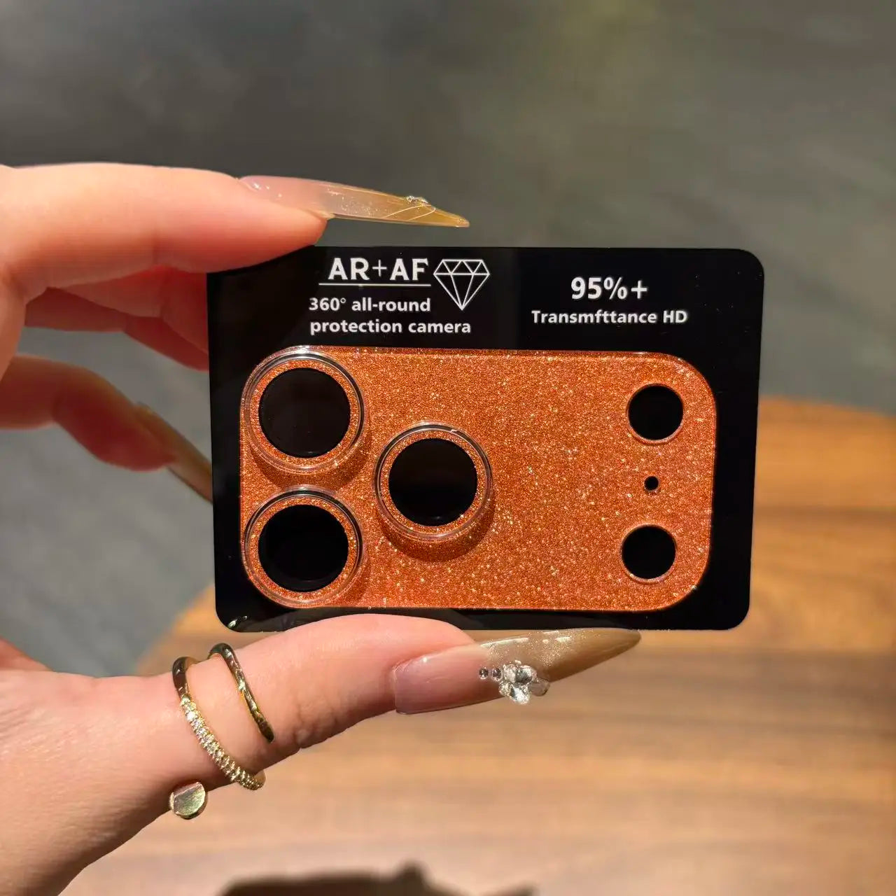Acrylic Camera Protector Film For iPhone 17 ProMax 17Pro 17 16 15 ProMax Back Lens Glitter Star Cover Protective Cap Lens Film