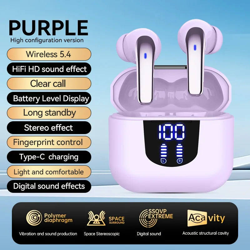 TWS wireless earphones, heavy bass stereo noise reduction for calls, ultra-long battery life, low-latency game mode